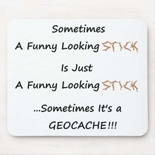 Stick of Geocache Muismat (Voorkant)