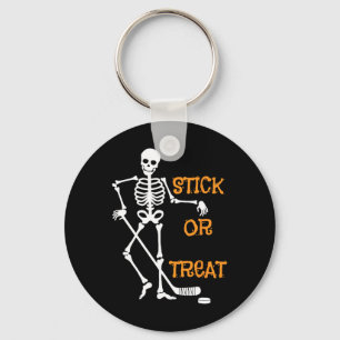 Stick Of Treat Skelet IJshockey Halloween Spoken Sleutelhanger