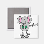 Stick olifant magneet (Voorkant / Achterkant)