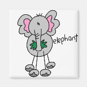 Stick olifant magneet (Voorkant)