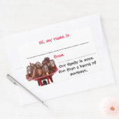 Stick-on Naam Badges voor Reunions Rechthoekige Sticker (Envelop)