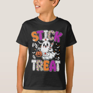 Stick or Treat Ghost Phlebotomy Tech ER IC Nurse T-shirt