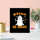 Stick or Treat Nurse Funny Halloween Kostuum Essen Acryl Bord (Huwelijk)
