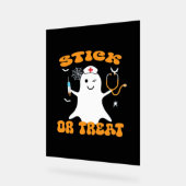 Stick or Treat Nurse Funny Halloween Kostuum Essen Acryl Bord (Hoek)