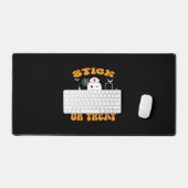 Stick or Treat Nurse Funny Halloween Kostuum Essen Bureaumat (Keyboard & Muis)