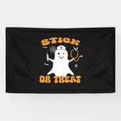 Stick or Treat Nurse Funny Halloween Kostuum Essen Spandoek (Horizontaal)