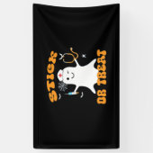 Stick or Treat Nurse Funny Halloween Kostuum Essen Spandoek (Verticaal)