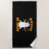 Stick or Treat Nurse Funny Halloween Kostuum Essen Strandlaken (Voorkant)