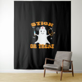 Stick or Treat Nurse Funny Halloween Kostuum Essen Wandkleed (In situ)