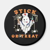Stick or Treat Nurse Spooky Nurse Costume Funny Ha Magneet (Voorkant)