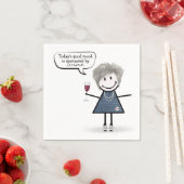 Stick Party Girl in Sneakers met wijn Servet (Insitu)