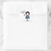 Stick Party Girl in Sneakers met wijn Vierkante Sticker (Tas)