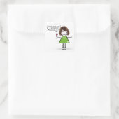 Stick Party Girl in Sneakers Vierkante Sticker (Tas)