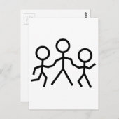 Stick People Briefkaart (Voorkant / Achterkant)