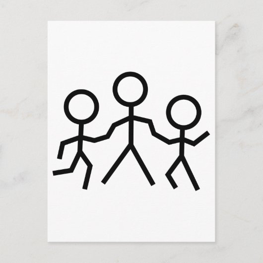 Stick People Briefkaart (Voorkant)