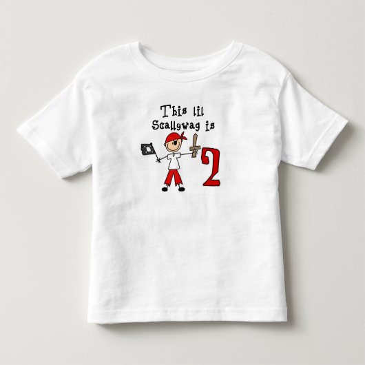 Stick Pirate 2e verjaardag Kinder Shirts (Voorkant)