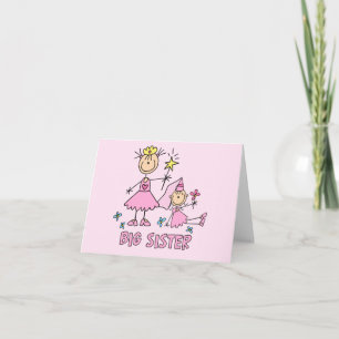 Stick Princess Duo Big Sister Blank Card Kaart