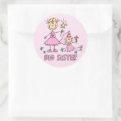 Stick Princess Duo Big Sister Ronde Sticker (Tas)