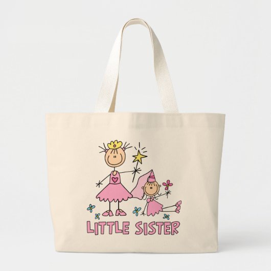 Stick Princess Duo Little Sister Grote Tote Bag (Voorkant)