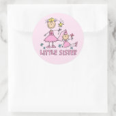 Stick Princess Duo Little Sister Ronde Sticker (Tas)