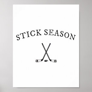 Stick Season Gekruiste Hockeysticks Puck Minimaal  Poster