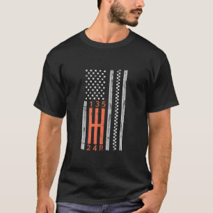 Stick Shift American Flag Manual Transmission T-shirt