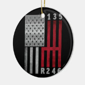 Stick Shift USA Vlag spierwagen 6 tandwielen Mecha Keramisch Ornament (Links)