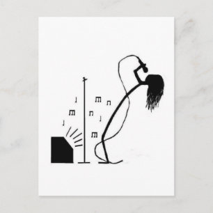 Stick Singer Briefkaart