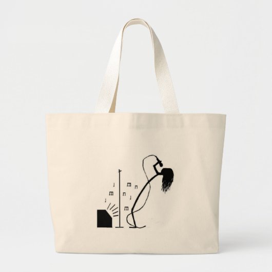 Stick Singer Grote Tote Bag (Voorkant)