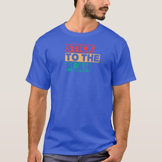 Stick to the plan logo op t-shirt (Voorkant)