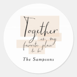 Stick Together Ronde Sticker