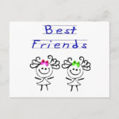 Stick vind beste vrienden briefkaart (Voorkant)