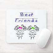 Stick vind beste vrienden muismat (Met muis)