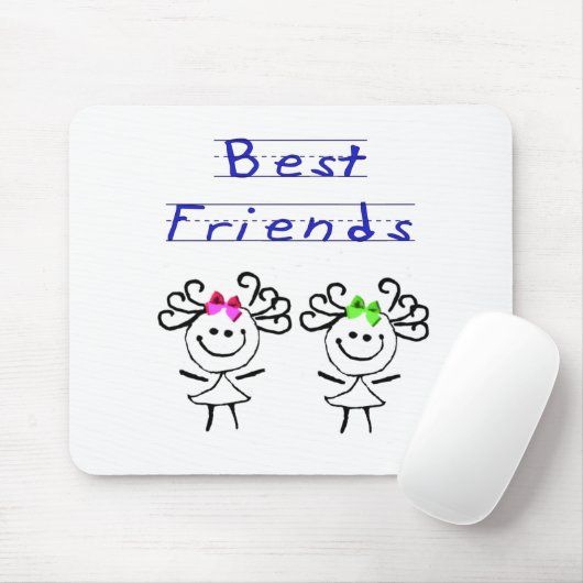 Stick vind beste vrienden muismat (Met muis)