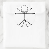 Stick Vitruvian Man Sticker (Tas)
