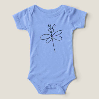 Stick Vlinder Baby Tri-blend Eén Stuk