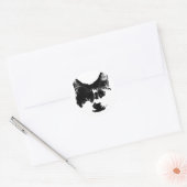 Stick with Chaos  – Ink Cat  Ronde Sticker (Envelop)