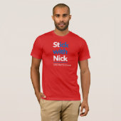 "Stick with Nick" unisex Bella Canvas t-shirt (Voorkant volledig)