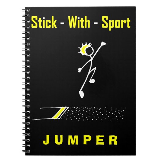 Stick With Sport Lange Jumper Zwart + Goud Notitie Notitieboek (Voorkant)