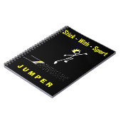 Stick with Sport Long Jumper Black + Gold notebook Notitieboek (Linkerzijde)