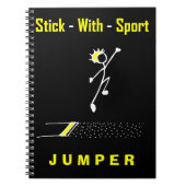 Stick with Sport Long Jumper Black + Gold notebook Notitieboek (Voorkant)