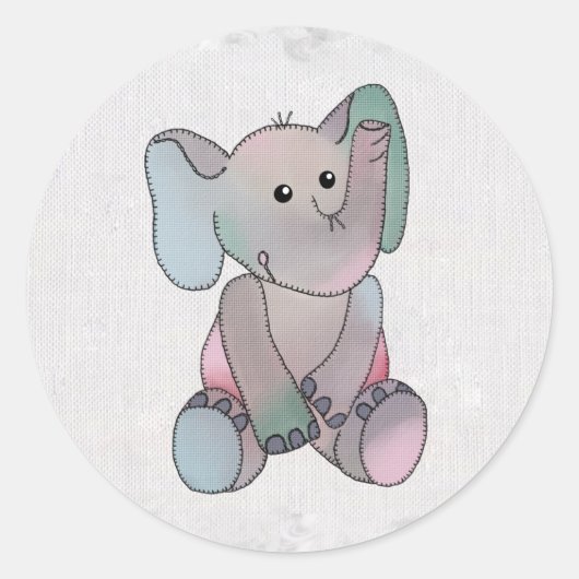 Stickbild Elefant Ronde Sticker (Voorkant)