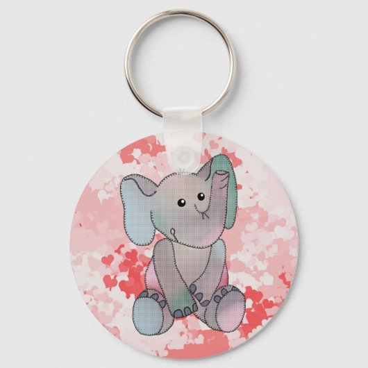 Stickbild Elefant Schlüsselanhänger Sleutelhanger (Voorkant)