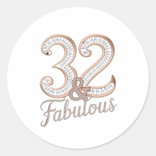 Sticker - 32 & Uitstekend (Voorkant)