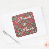 Sticker 3-in geruite monogram & positieve bevestig (Envelop)