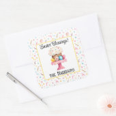 Sticker 3-in, Naam | Paaszegeningen Gelukkig Pasen (Envelop)