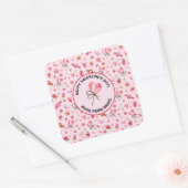 Sticker 3in Vierkante of Ronde Knuffels Valentijns (Envelop)