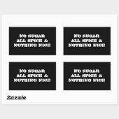 Sticker 4-pack: geen suiker (Vel)