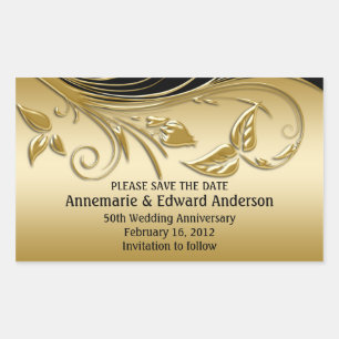 Sticker - 50ste bruiloft Jubileum Save The Date