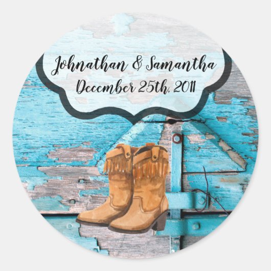 sticker 6 - 3"de Deurlaarzen van de Favorietenblau (Voorkant)